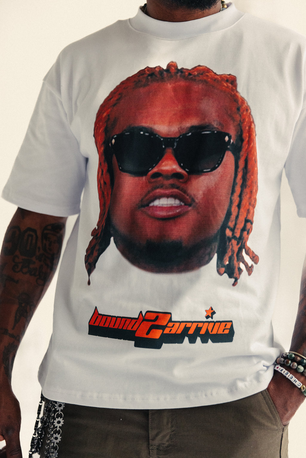 WHITE  "GUNNA" TEE